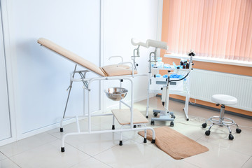 Interior of gynecologist's office in modern clinic