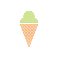 Ice cream scoops vector icon. filled flat sign for mobile concept and web design. Cone ice cream balls glyph icon. Ice Cream sign icon.