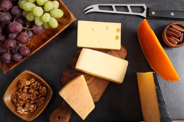 Cheese and other snacks.