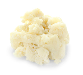 Shea butter on white background