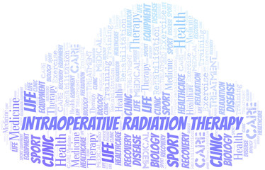 Intraoperative Radiation Therapy word cloud. Wordcloud made with text only.