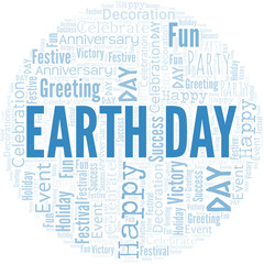 Earth Day Word Cloud. Wordcloud Made With Text.