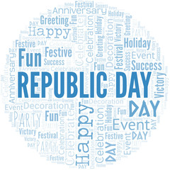Republic Day Word Cloud. Wordcloud Made With Text.