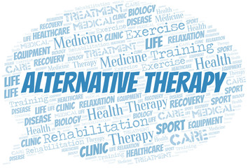 Alternative Therapy word cloud. Wordcloud made with text only.