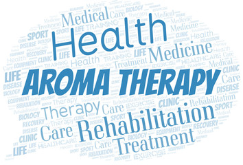 Aroma Therapy word cloud. Wordcloud made with text only.