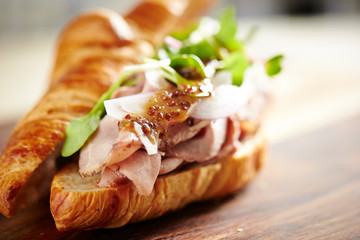 sandwich with ham and cheese