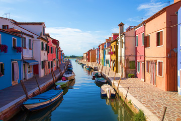 Fototapeta na wymiar Burano Island, Venice, Italy. Selective focus.
