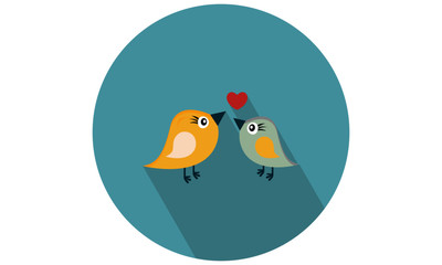 Love birds vector illustration