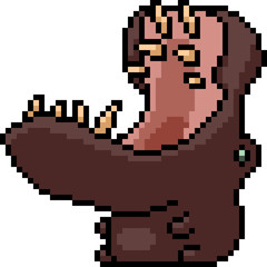 Fototapeta premium vector pixel art hippopotamus