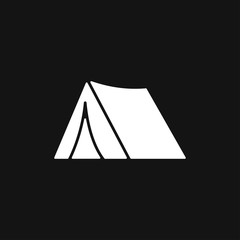 Camping tent icon vector sign symbol for design