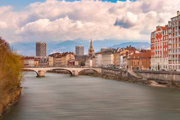 Panorama Old Town of Grenoble, France