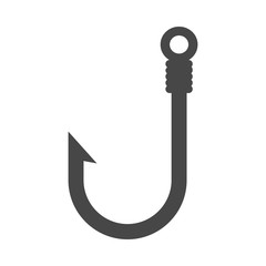 Fishing hook icon. Vector illustration.