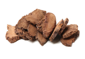 Cynomorium songaricum  Rupr on white background