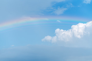 Beautiful sky with tripple rainbow