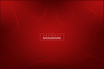 Abstract wavy background with smooth red color - Vector