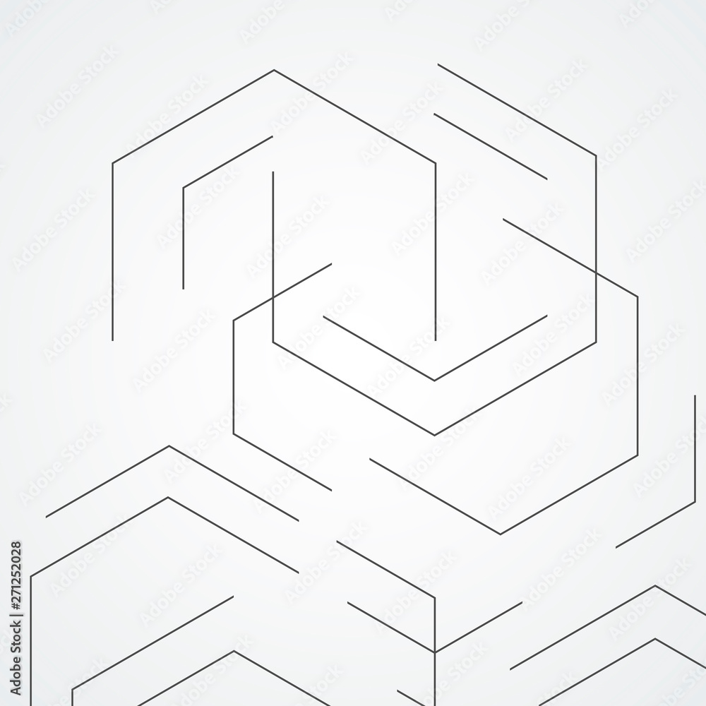 Poster shape of hexagon style design. vector abstract technology illustration