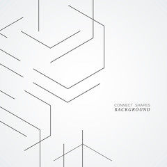 Shape of hexagon style design. Vector abstract technology illustration