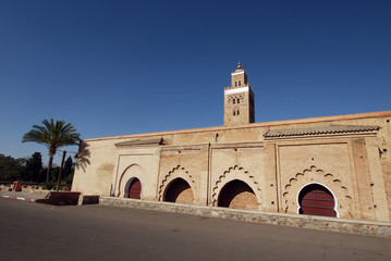 Fototapeta na wymiar Famous Koutoubia mosque in Marrakesh, Morocco.