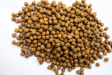Pile Feed die cut isolate on white background. Animal Food for the fish eat the plants. Can be fish...