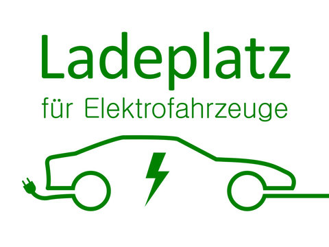 Schild " Ladeplatz für Elekrofahrzeuge "