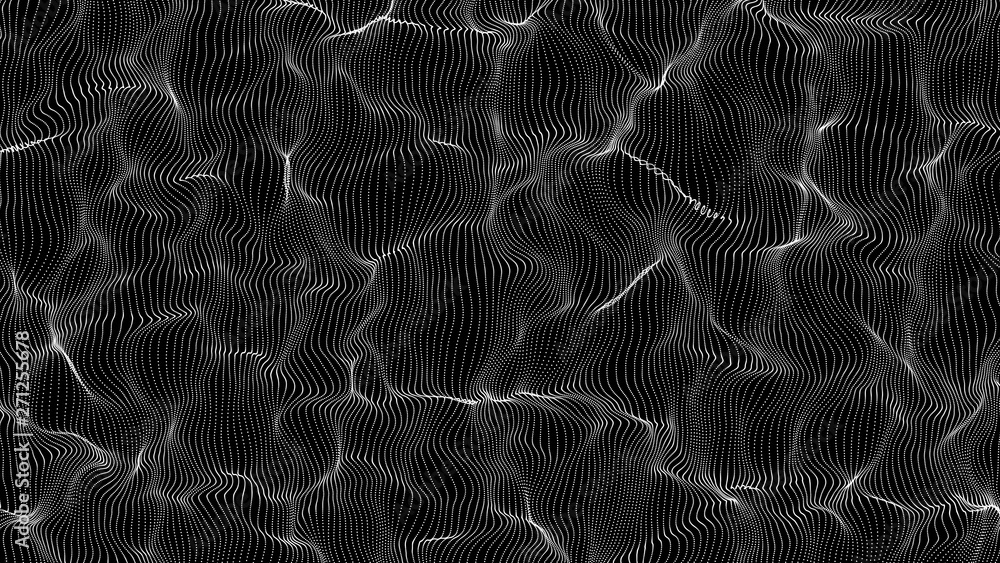 Aufkleber white particle wave illustration background