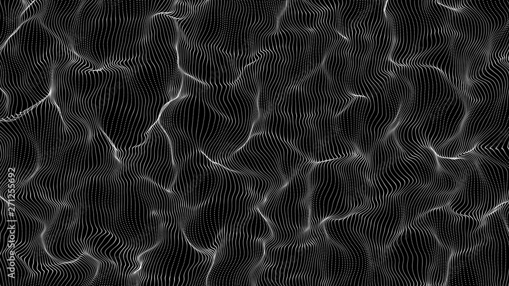 Aufkleber white particle wave illustration background
