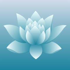 Flower lotus for decoration. Vector illustration.