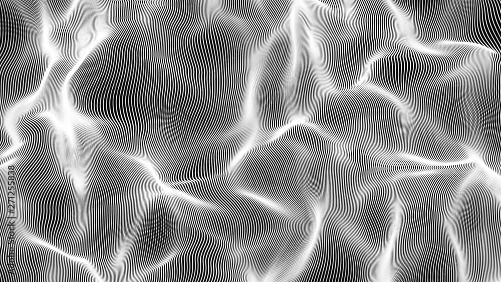 Aufkleber white particle wave illustration background