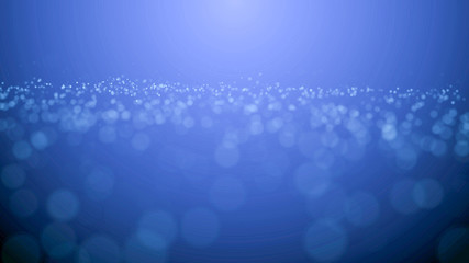 blue particle wave bokeh background and texture