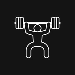 Weightlifter icon vector sign symbol for design