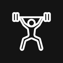 Weightlifter icon vector sign symbol for design