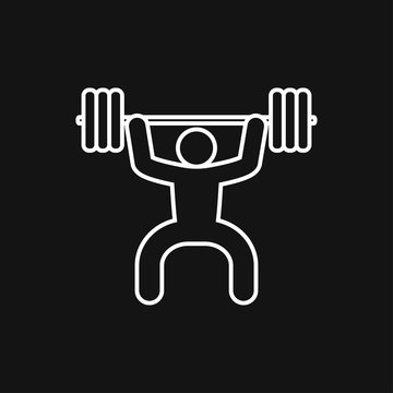 Weightlifter icon vector sign symbol for design