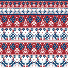 Seamless Christmas ornamental abstract pattern geometric