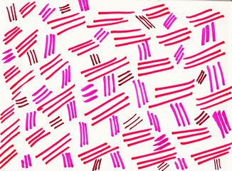 hand drawn brush strokes. colorfull Ink illustration. Geometric background