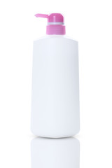 Shower cream bottle isolated White background and clipping path