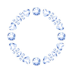 Diamonds round frame.