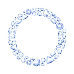 Diamonds round frame.