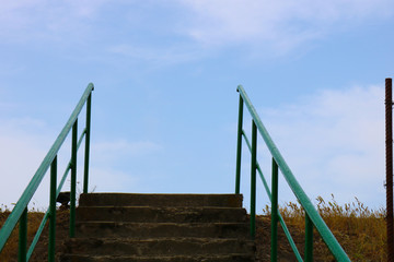 Obraz premium tairway to Heaven. Path to the top concept. Stairway to sky