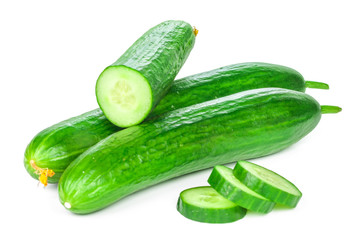 Cucumber isolated on white background