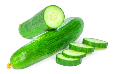 Cucumber isolated on white background
