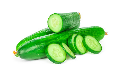 Cucumber isolated on white background