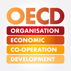 OECD - Organisation for Economic Co-operation and Development acronym, business concept background