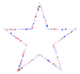 July 4th pattern made of stars