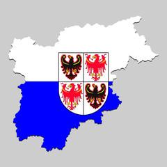 Fototapeta premium Map with flag