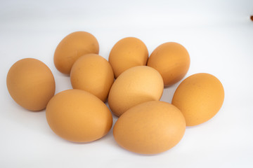 eggs isolated on white background