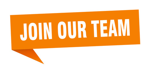 join our team 3d speech bubble sign