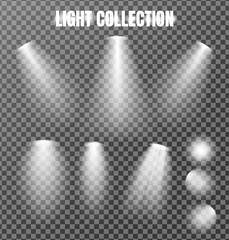 Lighting collection on transparent background.