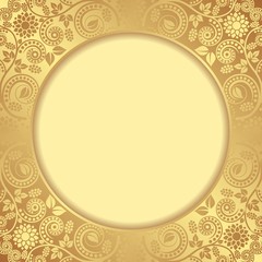 golden frame with floral ornaments