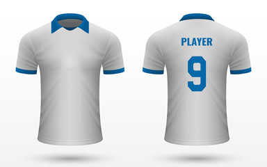 Naklejka premium Realistic soccer shirt jersey