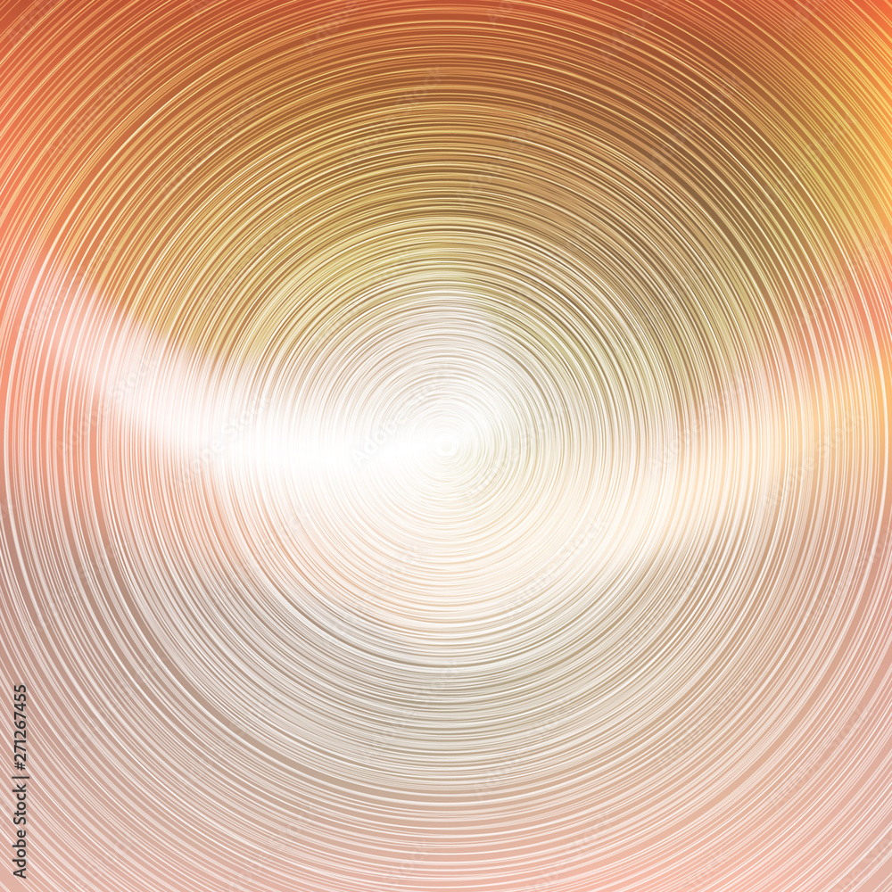 Poster abstract colorful concentric circles pattern on blurred background, vector design